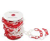 Пластиковая оградительная сигнальная цепь дорожное ограждение М10 10 мм 25 метров