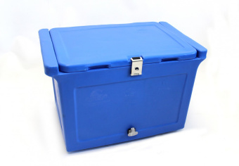 Изотермический контейнер 50 литров 645х405х420 с крышкой (синий)